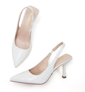 GENSHUO Women's Slingback Kitten Heel Pumps for Elegant Style