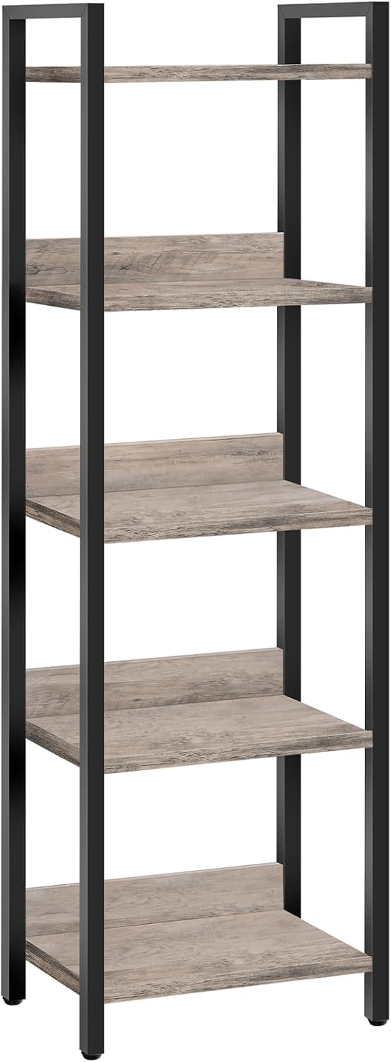 5-Tier Bookshelf Organizer for Small Spaces, Stylish Storage