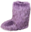 Gegefur Women's Faux Fur Mid-Calf Snow Boot - Warm, Non-Slip Comfort