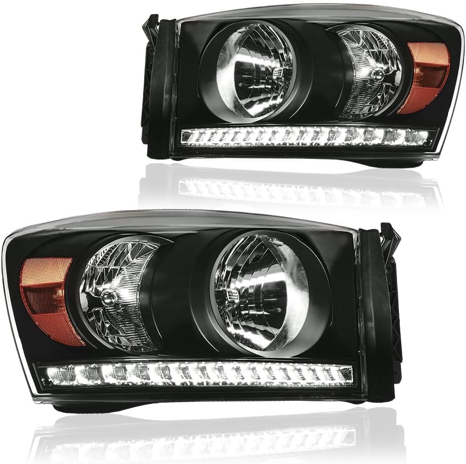 LED DRL Headlight Assembly for 2006-2009 Dodge Ram Models