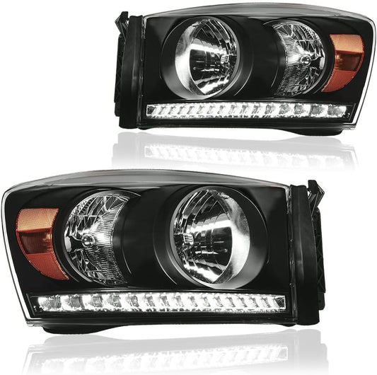 LED DRL Headlight Assembly for 2006-2009 Dodge Ram Models