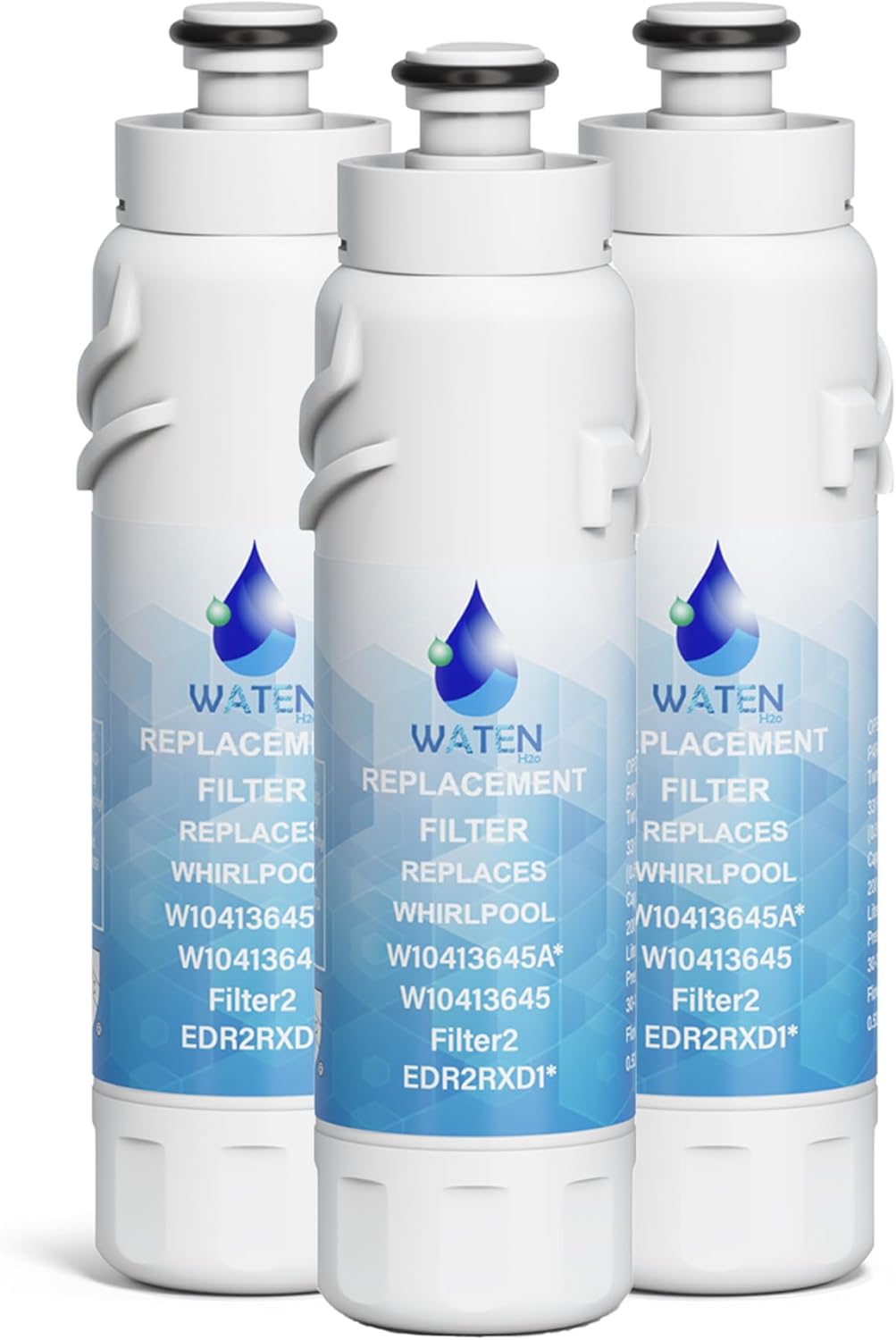 W10413645A EDR2RXD1 Replacement Water Filter 3-Pack for Purity