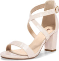 Women's IN3 Grace Strappy Block Heels Sandals - 3 in Comfy Chunky Heel