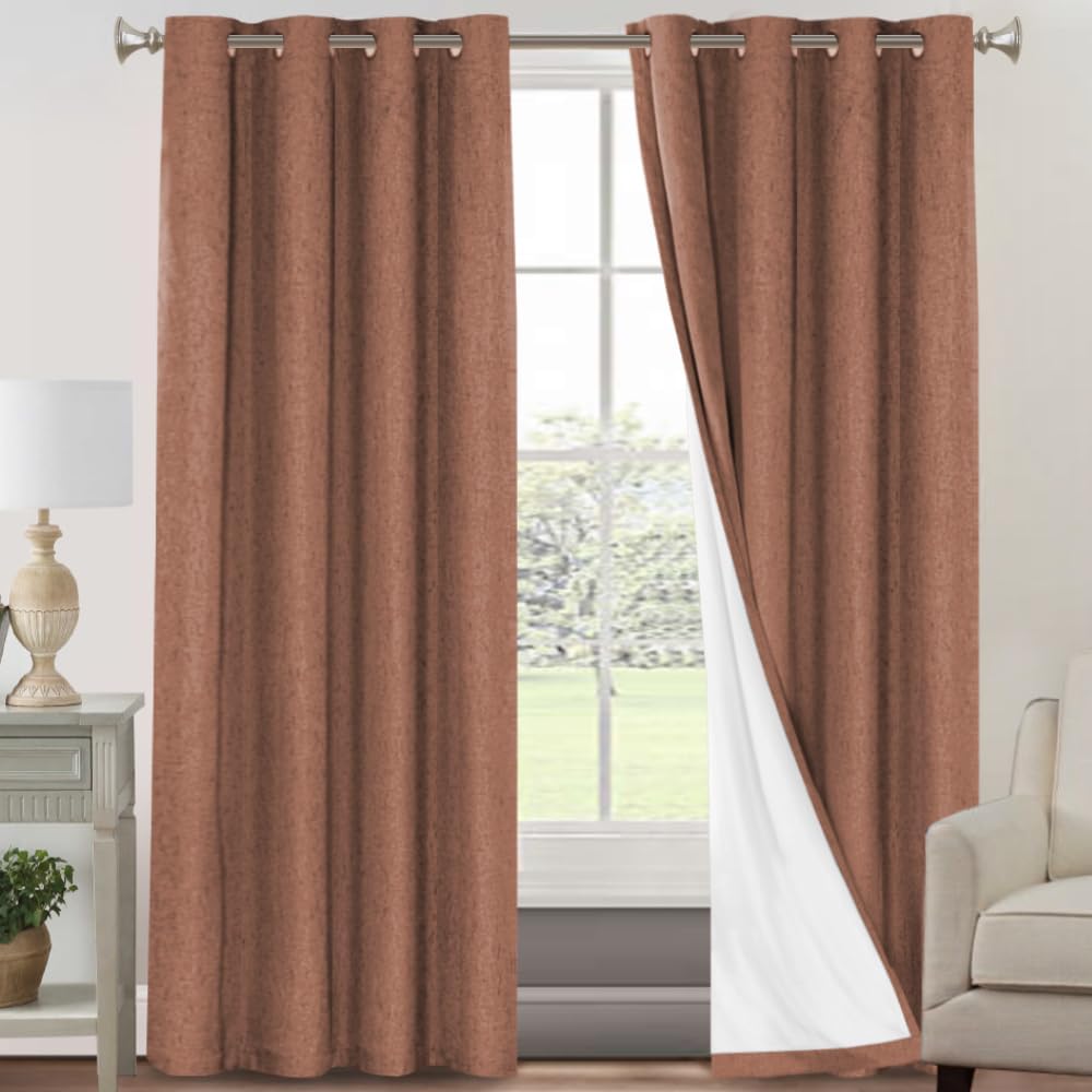 PrinceDeco Blackout Curtains for Bedroom 96 Inches Long