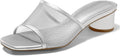 Coutgo Women's Summer Slide Sandals with Fashionable Chunky Heels