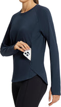Women's Fleece Lined Thermal Top - Slim Fit Long Sleeve (Thumbholes)