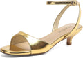 Women's Sandals Kitten Heels Low Strappy Heels Open Toe Ankle Strap