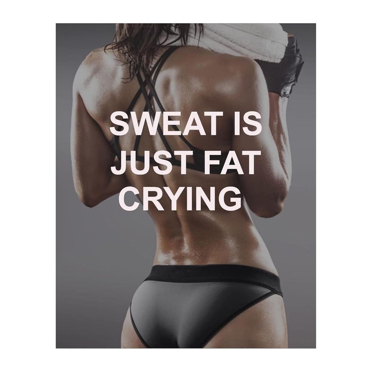 Motivational Fitness Wall Art for Home, Office, Gym - Unframed 8x10 Print