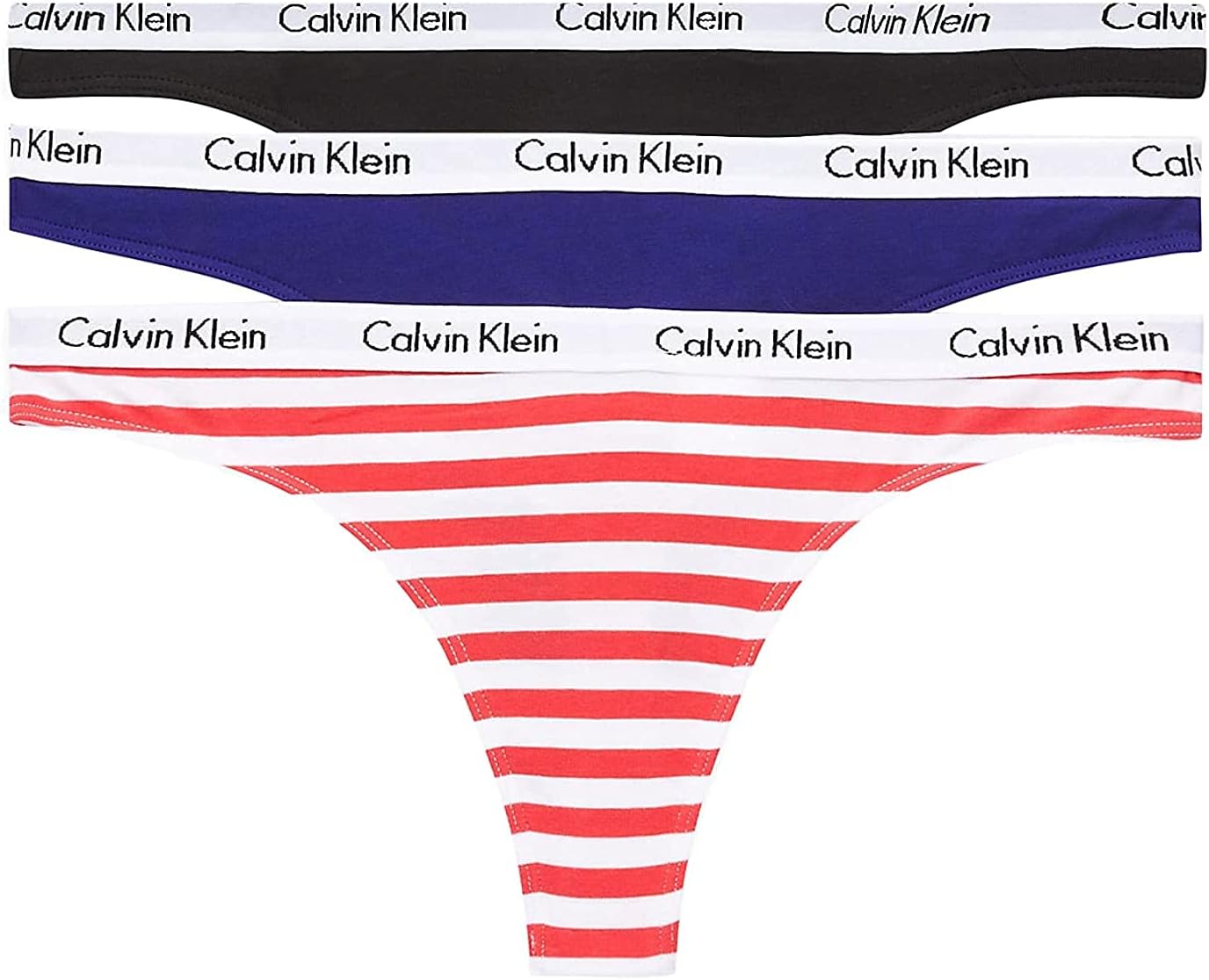 Calvin Klein Women's Carousel Logo Cotton Stretch Thong Panties