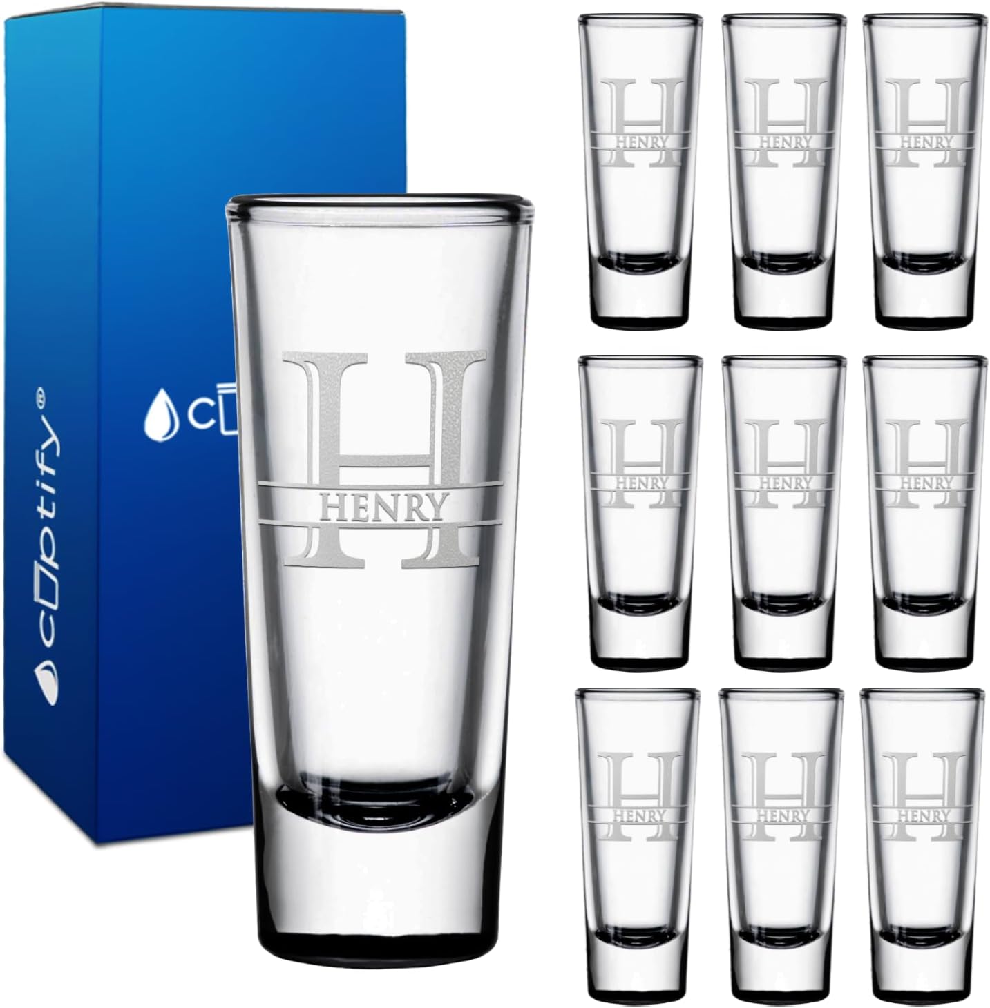 Personalized Shot Glasses Set of 10 for Unique Gifts and Events