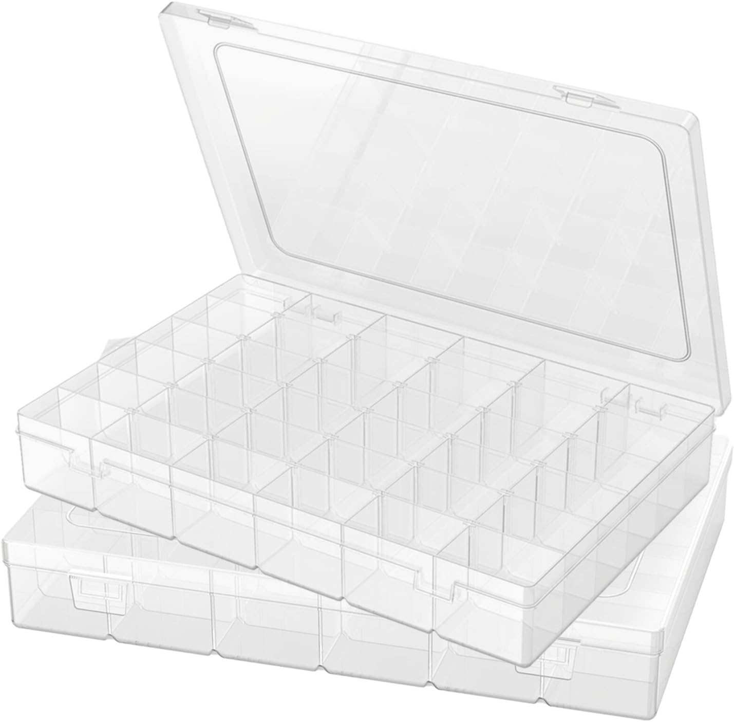 36 Grid Clear Plastic Organizer Box for Crafts, Jewelry & More