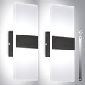 TRLIFE Dimmable Wall Sconces Set of 2 - Slim Hardwired LED Lights