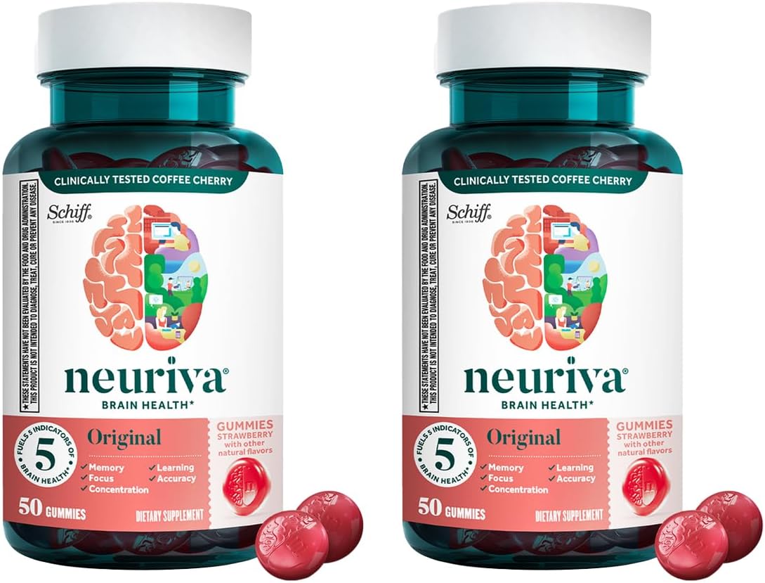 NEURIVA Original Brain Supplement Gummies for Memory & Focus