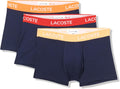 Lacoste Men's Cotton Stretch Tricolor Waistband Trunks 3-Pack RUNS
