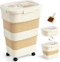 50lbs Dog Food Storage Container - Collapsible Airtight with Wheels