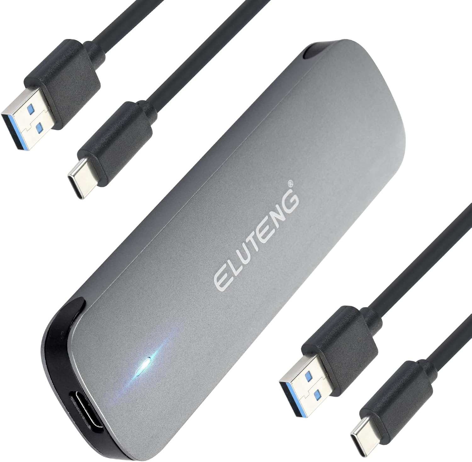 ELUTENG Dual Protocol SSD Enclosure 10Gbps USB C