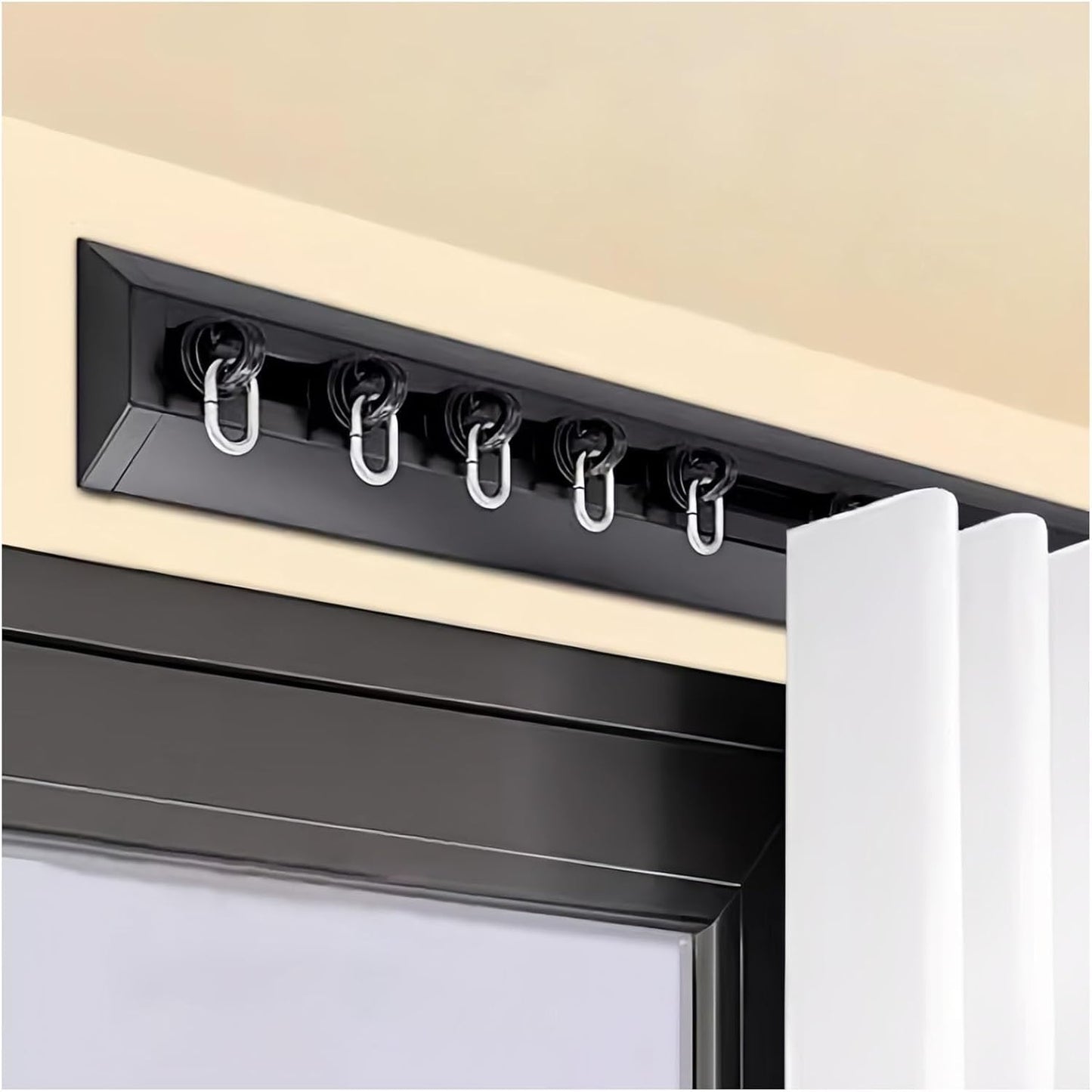 Ultra-Thin V-Shaped Curtain Track - Easy Install, Space-Saving