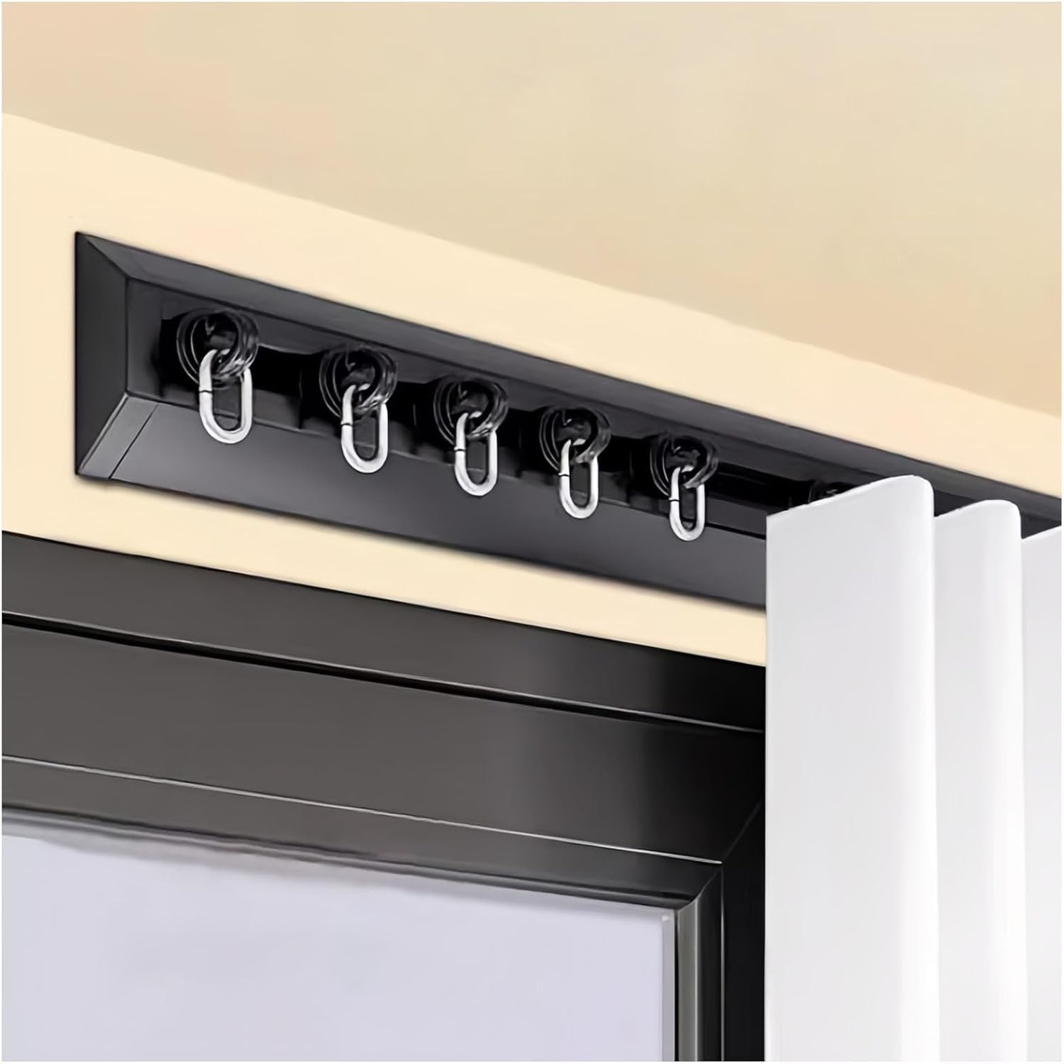 Ultra-Thin V-Shaped Curtain Track - Easy Install, Space-Saving