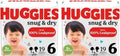 Huggies Snug & Dry Baby Diapers Size 6 (35+ lbs) - Reliable Leak