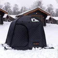 4-Person Ice Fishing & Sauna Tent - 3-Layer Awning, Heat Retention, Stove Compatible