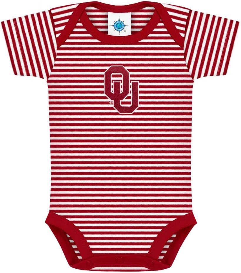 NCAA Infant Striped Bodysuit with Embroidered College Logo