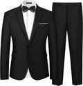 Men's 2 Piece Slim Fit One Button Suit with Bow Tie - Formal Wear