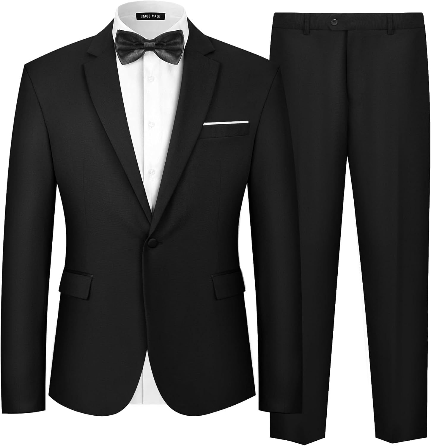 MAGE MALE Men's 2 Piece Suit Slim Fit Tuxedo for Any Occasion