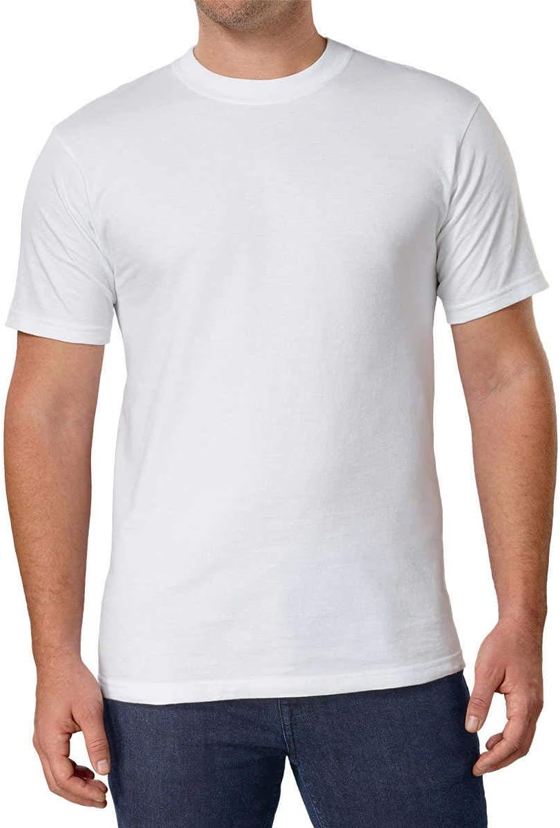 Kirkland Signature Men's Crew Neck T-Shirts 100% Cotton Pack of 6