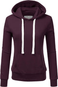 Basic Lightweight Pullover Hoodie for Women - Comfy Cotton Blend Top