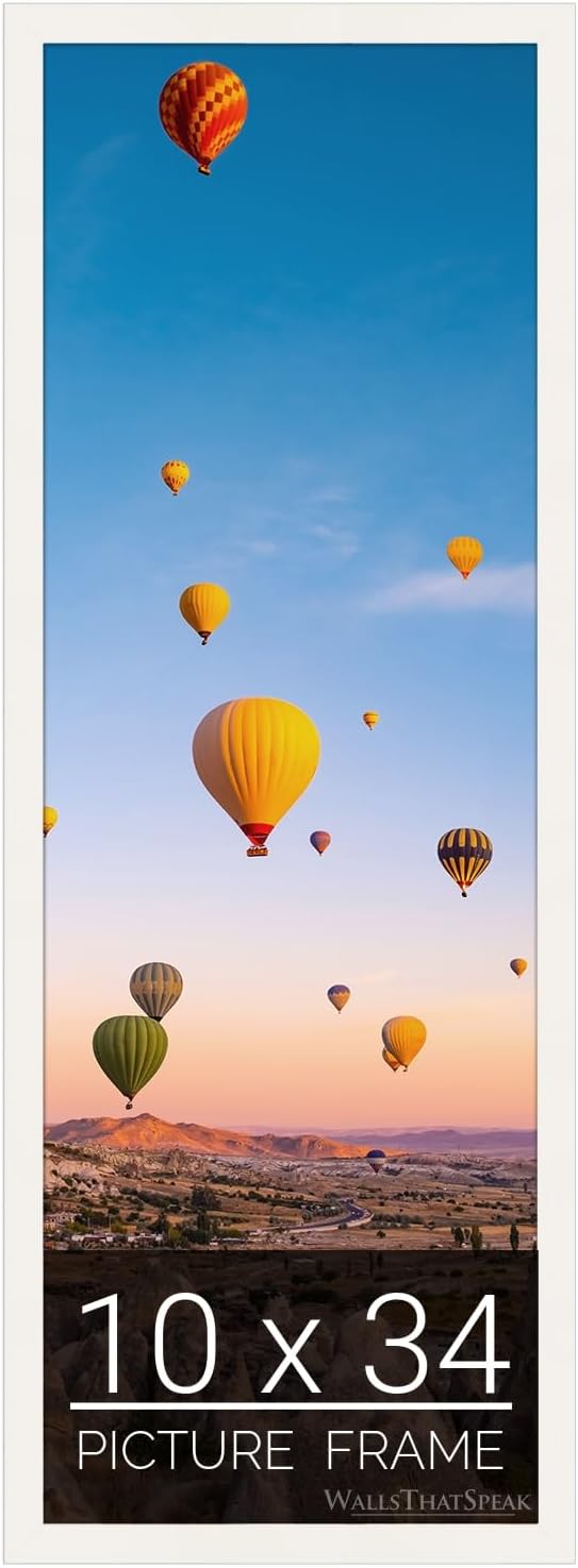 10x34 White Picture Frame for Puzzles Posters Photos Artwork