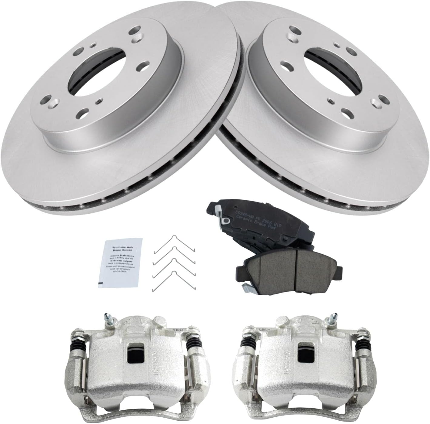 TRQ Front Brake Pad & Rotor Kit for 2002-2006 Acura RSX