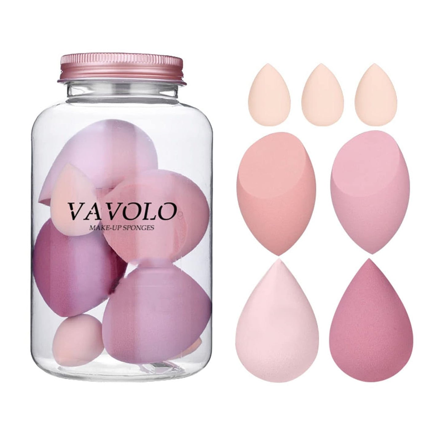 VAVOLO 7-Piece Makeup Sponge Set - Flawless Blending for All Products