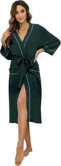 HEARTNICE Womens Cotton Robe - Soft Long Kimono Spa Loungewear