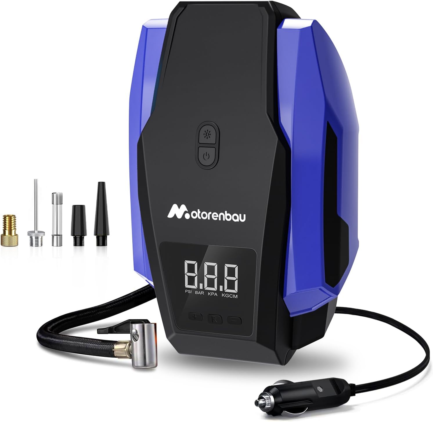 Portable 150PSI Tire Inflator with LED Light - Motorenbau