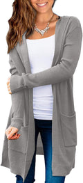 Beecarchil Women's Long Sleeve Hoodie Cardigan with Pockets - Cozy