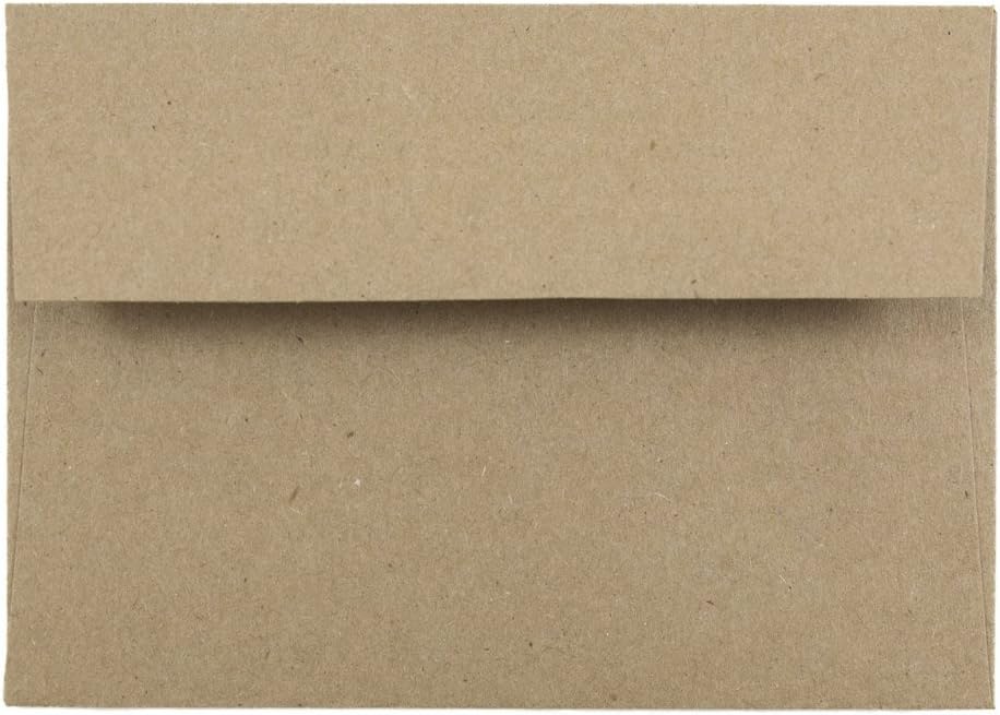 JAM PAPER 4Bar A1 Premium Invitation Envelopes in Brown Kraft