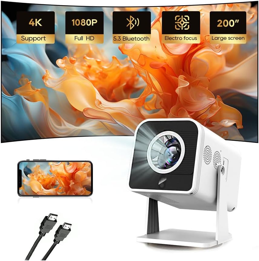 Mini Room Projector with Built-in Speaker for Home Theater