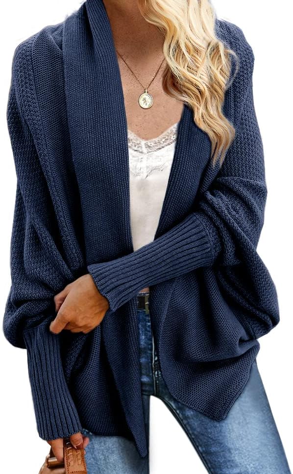 Imily Bela Women's Kimono Batwing Oversized Cardigan Sweater