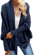Imily Bela Women's Kimono Batwing Cable Knitted Oversized Cardigan