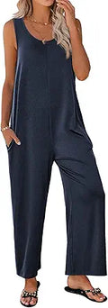 Ekouaer Sleeveless Jumpsuits for Women with Pockets and Style
