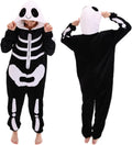 Flannel Skeleton Onesie Pajamas for Adults - Cozy Skull Design