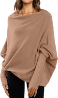 Womens Batwing Oversized Sweater Off The Shoulder Tunic - Cozy Fit