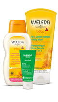 Weleda Baby Calendula 2-in-1 Shampoo, Body Wash & Lotion Set - Gentle