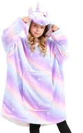Unicorn Wearable Blanket Hoodie for Girls - Cozy Oversized Fit