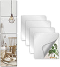 Unbreakable Mirror Tiles Self Adhesive 16x16 4PCS - Safe Toddler Wall
