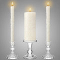 Unity Candles with Glass Holders for Wedding Ceremony - Elegant Table