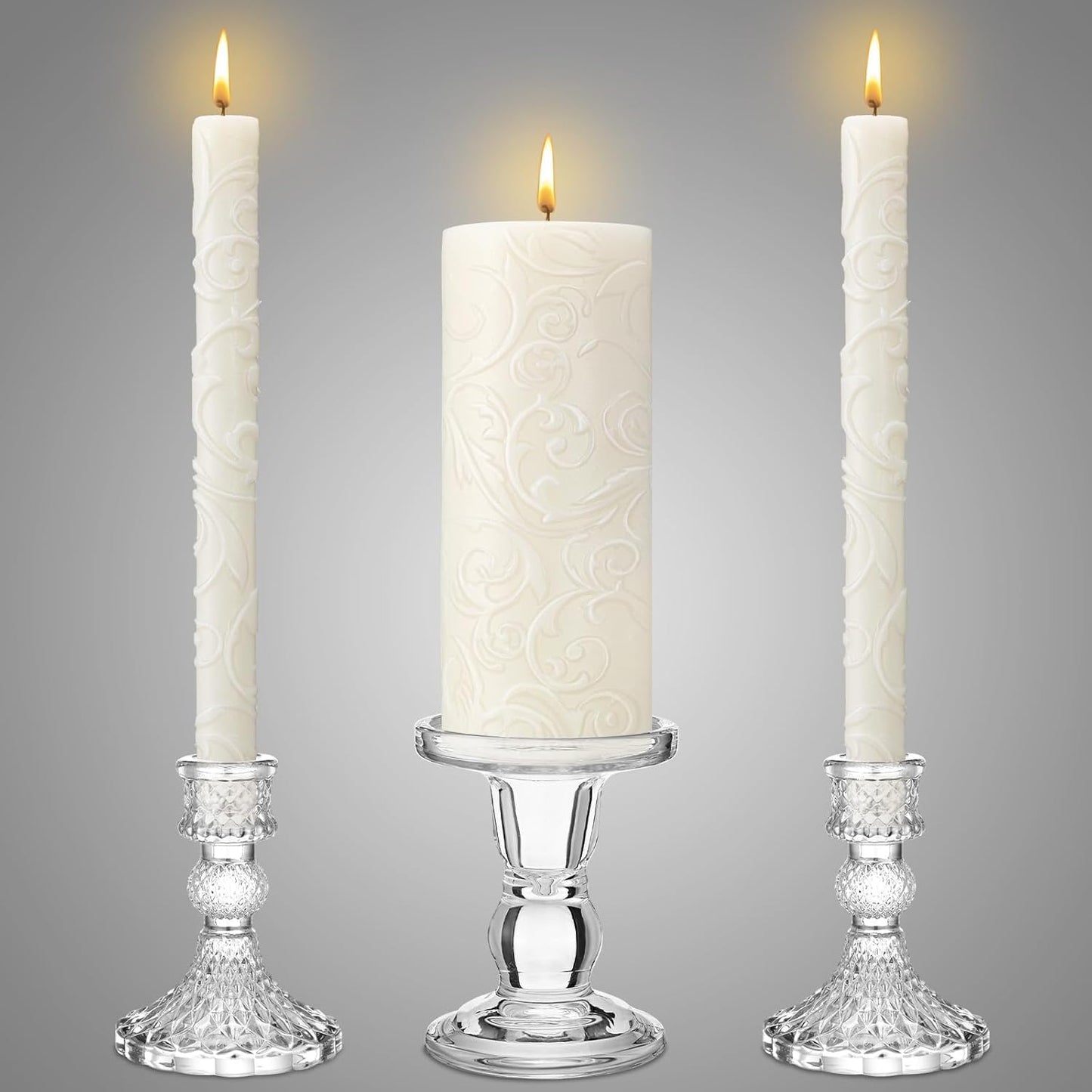 Unity Candles with Holder for Wedding Ceremony and Events