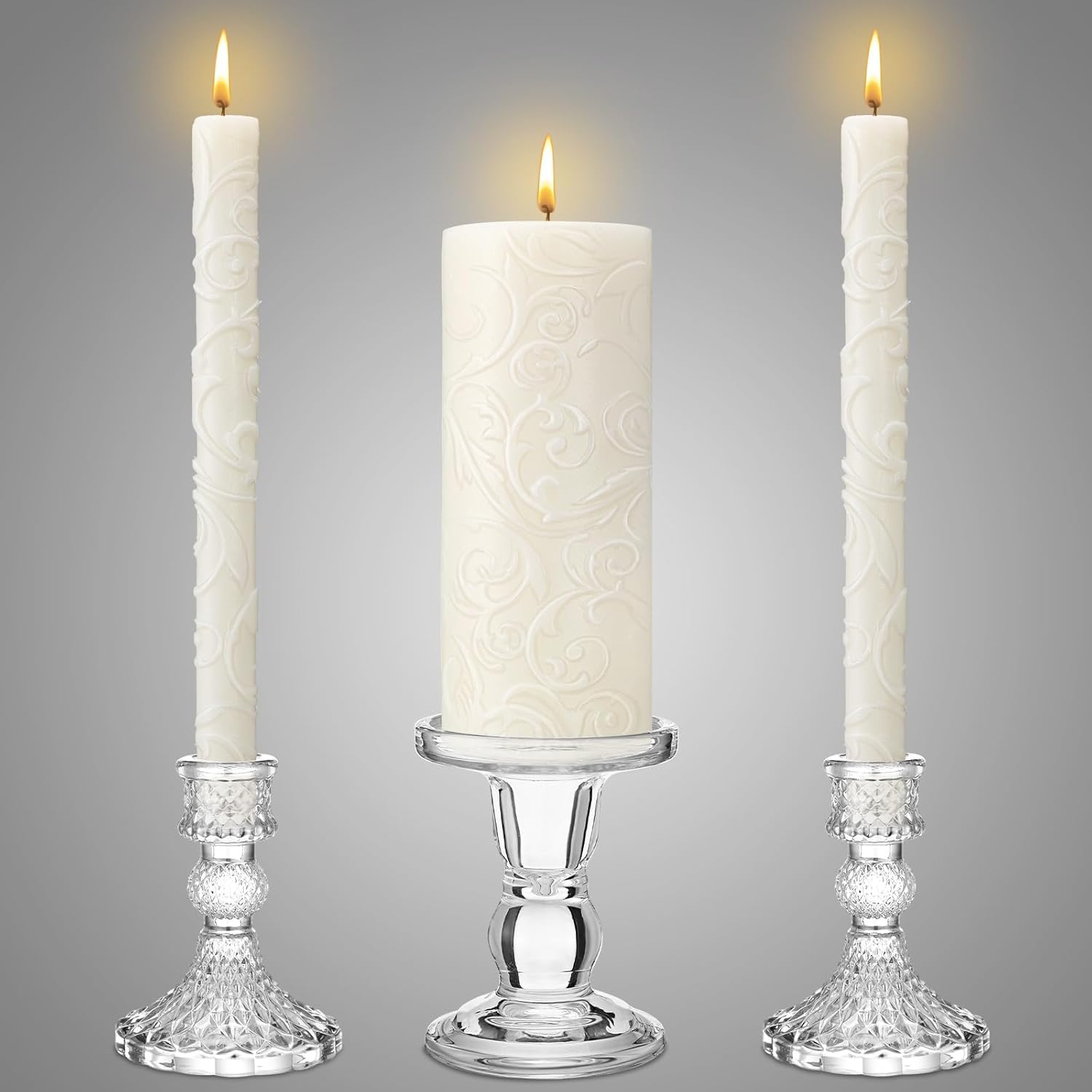 Unity Candles with Holder for Wedding Ceremony and Events