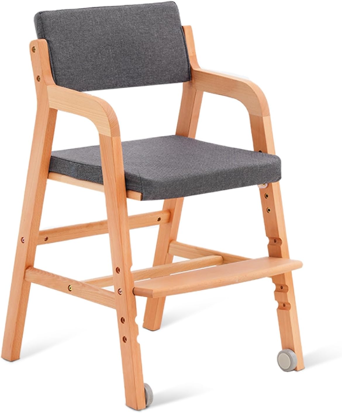 Swegrow Wooden High Chair with Adjustable Features for All Ages
