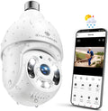 Light Bulb Security Camera 2.5K WiFi - Easy Install Outdoor Camera